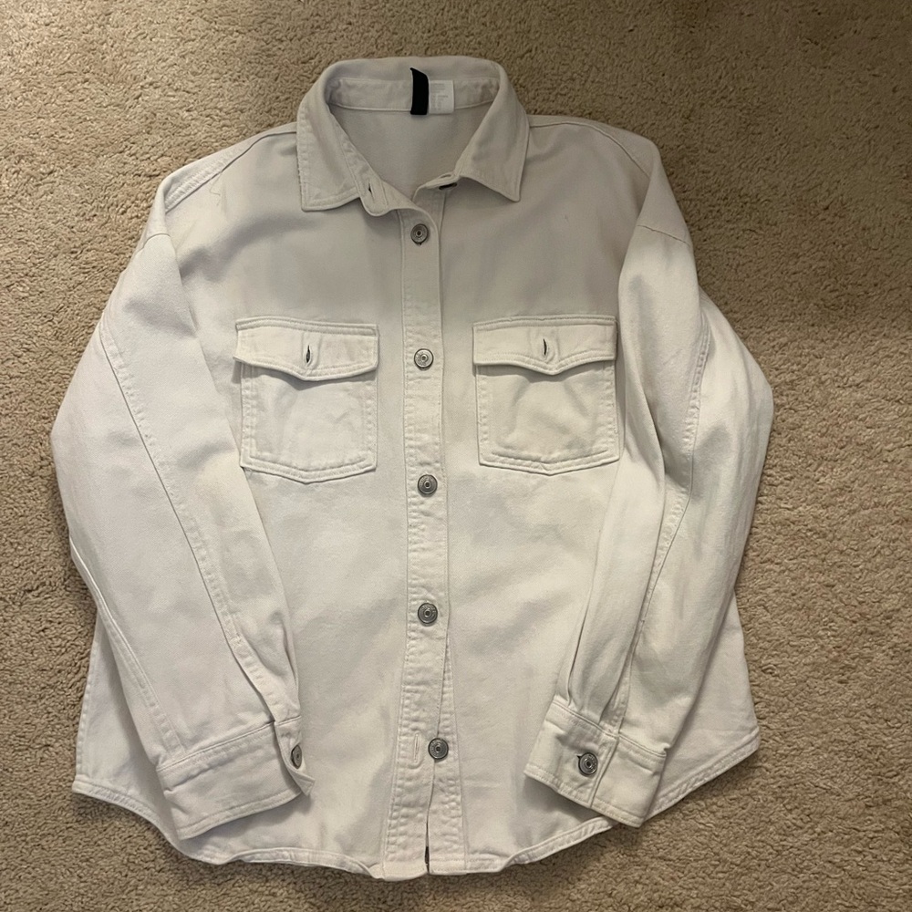H&M White denim Shacket